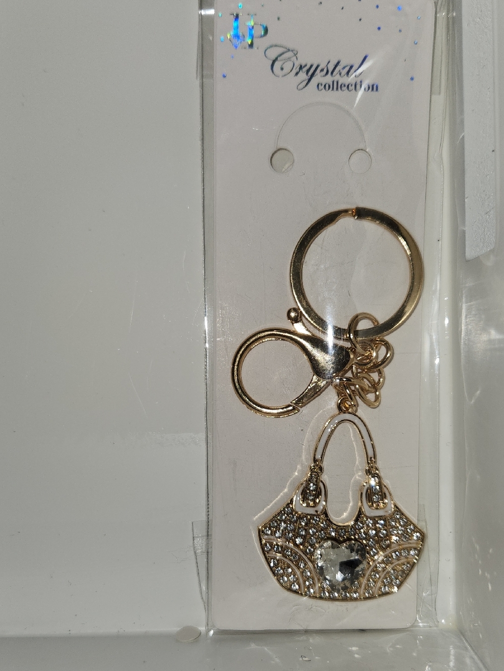 Gold Handbag Key & Card Holder Charm